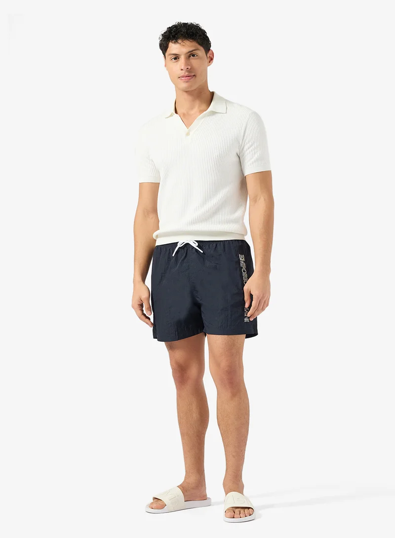 EMPORIO ARMANI Logo Drawstring Swim Shorts